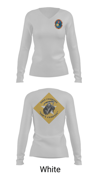 Womens Long Sleeve Vneck Shirt, V2/6 reaper, Marines, Teamtime, Team time, sublimation, custom sports apparel, team uniforms, spirit wear, spiritwear, sports uniforms, custom shirts, team store, custom team store, fundraiser sports, apparel fundraiser