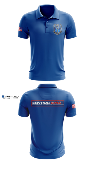Short Sleeve Performance Polo, Central EMS, EMS/EMT, Teamtime, Team time, sublimation, custom sports apparel, team uniforms, spirit wear, spiritwear, sports uniforms, custom shirts, team store, custom team store, fundraiser sports, apparel fundraiser
