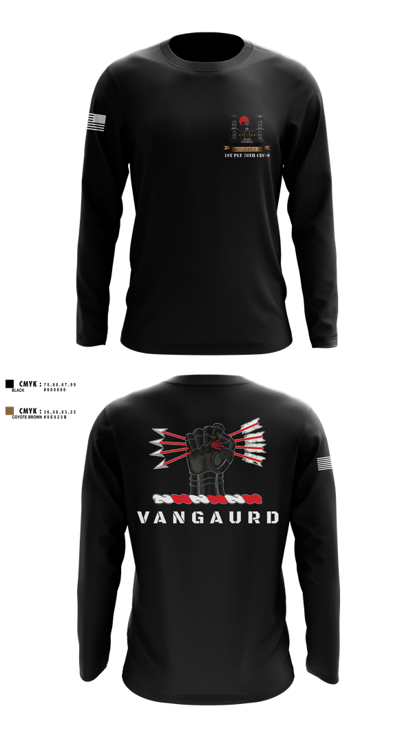Long Sleeve Performance Shirt, 1ST PLT 76TH CEC-S, Army, Teamtime, Team time, sublimation, custom sports apparel, team uniforms, spirit wear, spiritwear, sports uniforms, custom shirts, team store, custom team store, fundraiser sports, apparel fundraiser