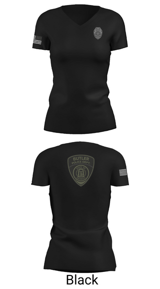 Womens Short Sleeve Vneck Shirt, Butler Police Department, Police, Teamtime, Team time, sublimation, custom sports apparel, team uniforms, spirit wear, spiritwear, sports uniforms, custom shirts, team store, custom team store, fundraiser sports, apparel fundraiser