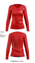 Rancho Little League 34852987 Women's Long Sleeve V-neck Shirt - 2