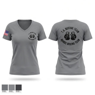 Womens Short Sleeve Vneck Shirt, Ta boxing, Police, Teamtime, Team time, sublimation, custom sports apparel, team uniforms, spirit wear, spiritwear, sports uniforms, custom shirts, team store, custom team store, fundraiser sports, apparel fundraiser