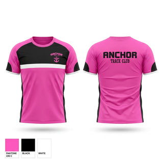 Soft Poly Tee Cotton Like Feel, Anchor Track Club, Track & Field, Teamtime, Team time, sublimation, custom sports apparel, team uniforms, spirit wear, spiritwear, sports uniforms, custom shirts, team store, custom team store, fundraiser sports, apparel fundraiser
