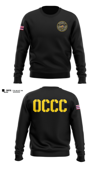 Crew Neck Sweatshirt, OCCC, Police, Teamtime, Team time, sublimation, custom sports apparel, team uniforms, spirit wear, spiritwear, sports uniforms, custom shirts, team store, custom team store, fundraiser sports, apparel fundraiser