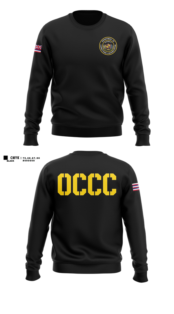 Crew Neck Sweatshirt, OCCC, Police, Teamtime, Team time, sublimation, custom sports apparel, team uniforms, spirit wear, spiritwear, sports uniforms, custom shirts, team store, custom team store, fundraiser sports, apparel fundraiser