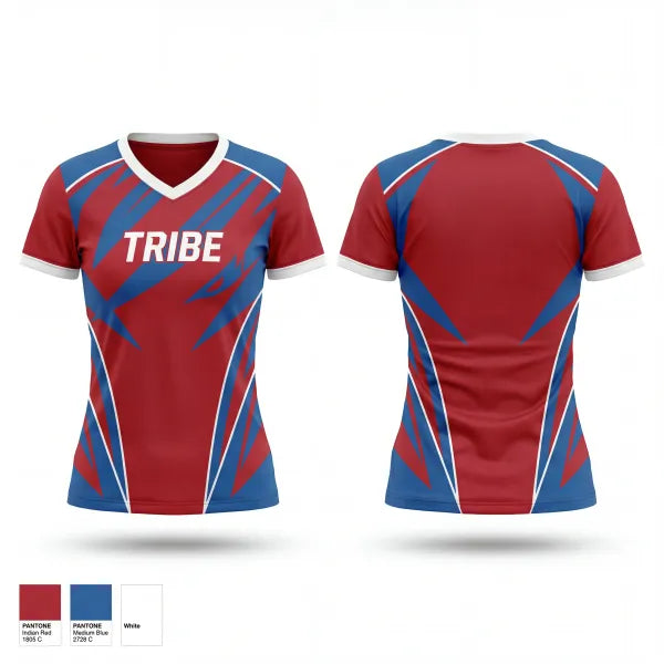 Womens Short Sleeve Vneck Shirt, Tribe, Baseball, Teamtime, Team time, sublimation, custom sports apparel, team uniforms, spirit wear, spiritwear, sports uniforms, custom shirts, team store, custom team store, fundraiser sports, apparel fundraiser