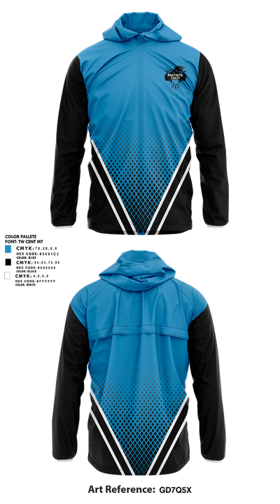 Cramerton Panthers Football and Cheer 89738490 Windbreaker - 1