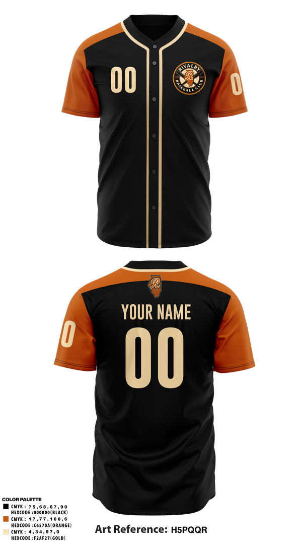 Full Button Baseball Jersey, Rivalry Baseball Club, Baseball, Teamtime, Team time, sublimation, custom sports apparel, team uniforms, spirit wear, spiritwear, sports uniforms, custom shirts, team store, custom team store, fundraiser sports, apparel fundraiser
