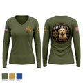 Attala County Sheriff Dept. Women's Long Sleeve V-neck Shirt - 1