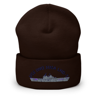 USS IWO JIMA LHD7 FRG Cuffed Beanie | Yupoong 1501KC