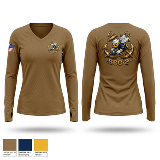 Womens Long Sleeve Vneck Shirt, SCC-2, Navy, Teamtime, Team time, sublimation, custom sports apparel, team uniforms, spirit wear, spiritwear, sports uniforms, custom shirts, team store, custom team store, fundraiser sports, apparel fundraiser