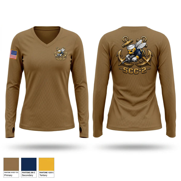 Womens Long Sleeve Vneck Shirt, SCC-2, Navy, Teamtime, Team time, sublimation, custom sports apparel, team uniforms, spirit wear, spiritwear, sports uniforms, custom shirts, team store, custom team store, fundraiser sports, apparel fundraiser