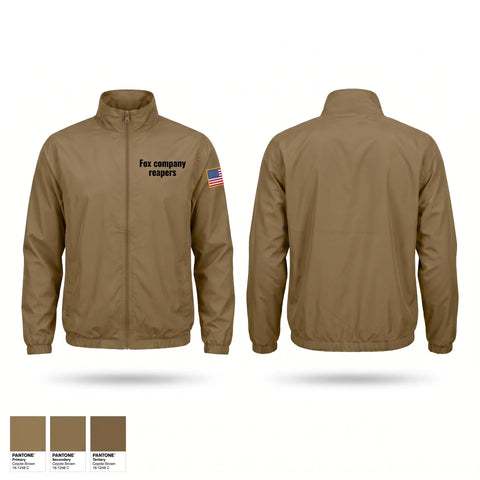 Windbreaker, Fox company reapers, National Guard, Teamtime, Team time, sublimation, custom sports apparel, team uniforms, spirit wear, spiritwear, sports uniforms, custom shirts, team store, custom team store, fundraiser sports, apparel fundraiser