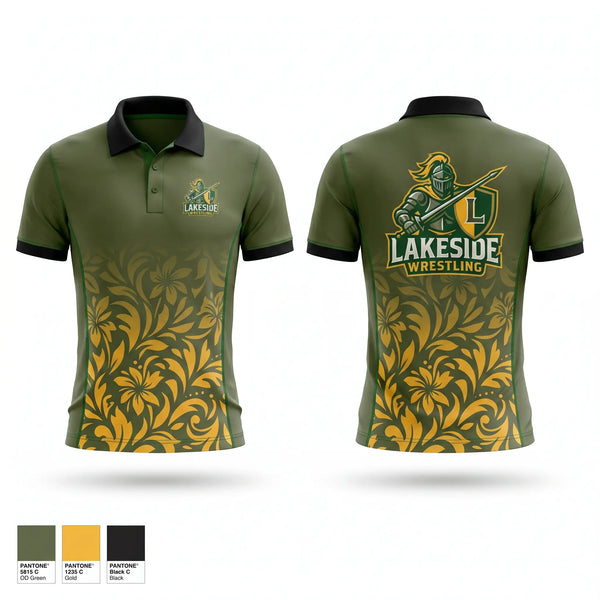 Short Sleeve Performance Polo, Lakeside High School, Wrestling, Teamtime, Team time, sublimation, custom sports apparel, team uniforms, spirit wear, spiritwear, sports uniforms, custom shirts, team store, custom team store, fundraiser sports, apparel fundraiser