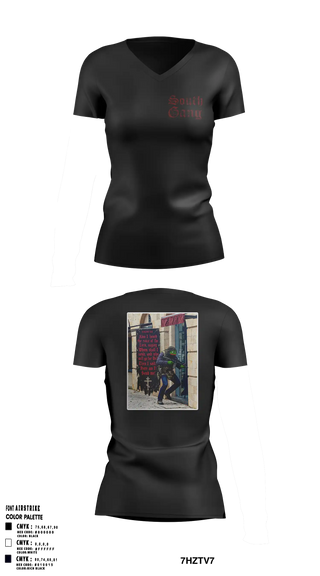 Womens Short Sleeve Vneck Shirt, South Gang Unit, Police, Teamtime, Team time, sublimation, custom sports apparel, team uniforms, spirit wear, spiritwear, sports uniforms, custom shirts, team store, custom team store, fundraiser sports, apparel fundraiser