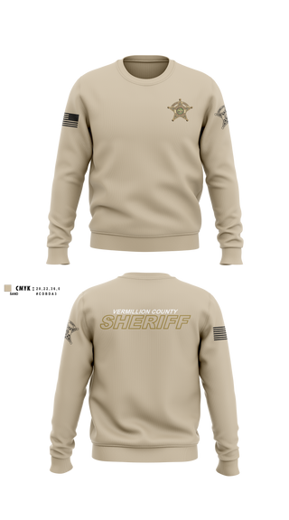 Crew Neck Sweatshirt, Vermillion County Sheriff’s Office, Police, Teamtime, Team time, sublimation, custom sports apparel, team uniforms, spirit wear, spiritwear, sports uniforms, custom shirts, team store, custom team store, fundraiser sports, apparel fundraiser