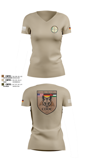 Womens Short Sleeve Vneck Shirt, DEU EinsKtgt CD/CBI, , Teamtime, Team time, sublimation, custom sports apparel, team uniforms, spirit wear, spiritwear, sports uniforms, custom shirts, team store, custom team store, fundraiser sports, apparel fundraiser