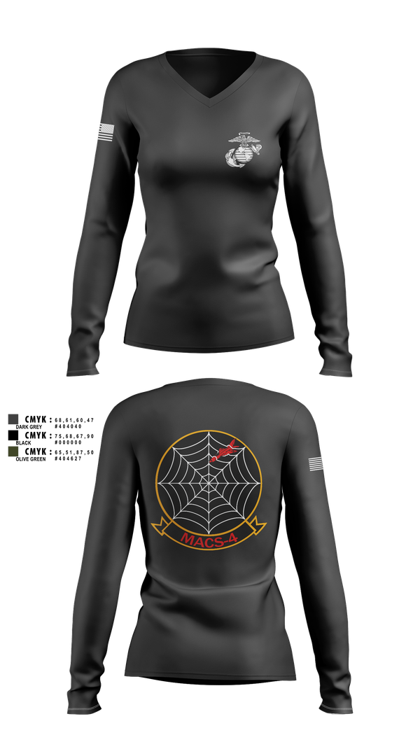 Womens Long Sleeve Vneck Shirt, MACS4, , Teamtime, Team time, sublimation, custom sports apparel, team uniforms, spirit wear, spiritwear, sports uniforms, custom shirts, team store, custom team store, fundraiser sports, apparel fundraiser