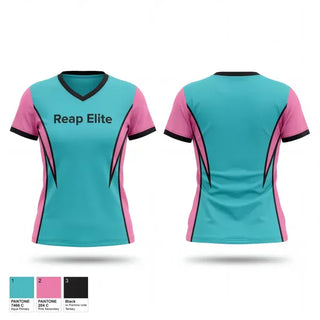 Womens Short Sleeve Vneck Shirt, Reap Elite, Men's Basketball, Teamtime, Team time, sublimation, custom sports apparel, team uniforms, spirit wear, spiritwear, sports uniforms, custom shirts, team store, custom team store, fundraiser sports, apparel fundraiser