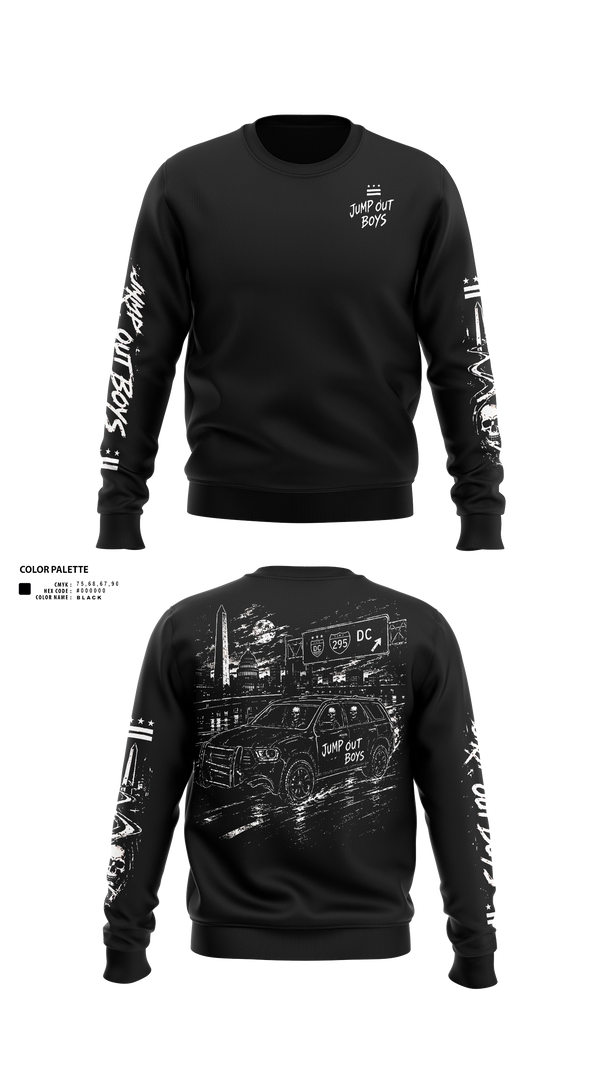 Crew Neck Sweatshirt, Crime Patrol Unit, Police, Teamtime, Team time, sublimation, custom sports apparel, team uniforms, spirit wear, spiritwear, sports uniforms, custom shirts, team store, custom team store, fundraiser sports, apparel fundraiser