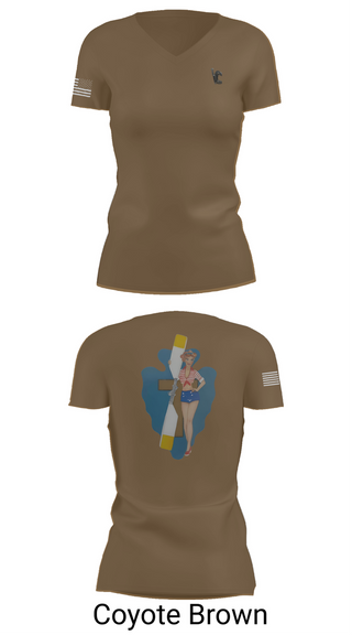 Womens Short Sleeve Vneck Shirt, B Co 1/114th Maintenance, Army, Teamtime, Team time, sublimation, custom sports apparel, team uniforms, spirit wear, spiritwear, sports uniforms, custom shirts, team store, custom team store, fundraiser sports, apparel fundraiser