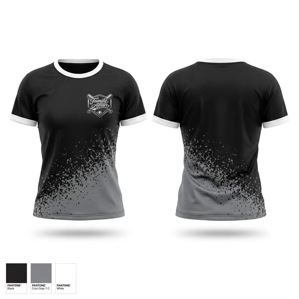 Soft Poly Tee Cotton Like Feel, Family affair, Softball, Teamtime, Team time, sublimation, custom sports apparel, team uniforms, spirit wear, spiritwear, sports uniforms, custom shirts, team store, custom team store, fundraiser sports, apparel fundraiser