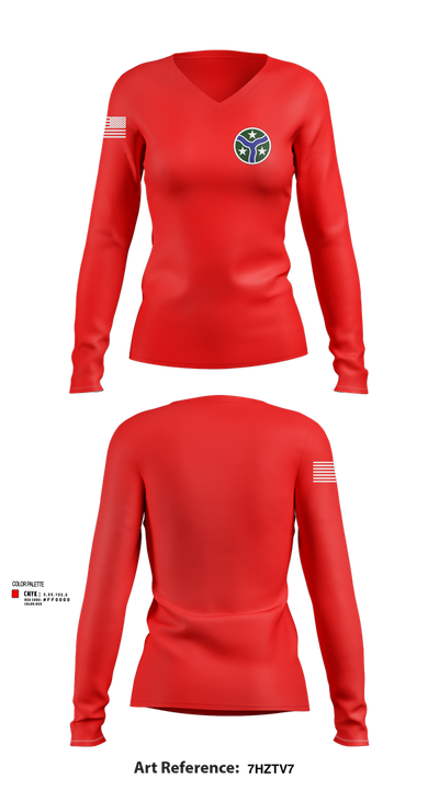 278th Armored Cavalry Regiment 63625582 Women's Long Sleeve V-neck Shirt - 103