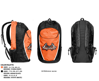 Gear Bag, Dyer County Tomahawks, Baseball, Teamtime, Team time, sublimation, custom sports apparel, team uniforms, spirit wear, spiritwear, sports uniforms, custom shirts, team store, custom team store, fundraiser sports, apparel fundraiser