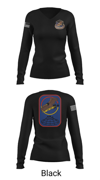 Womens Long Sleeve Vneck Shirt, 100th Missile Defense Brigade, , Teamtime, Team time, sublimation, custom sports apparel, team uniforms, spirit wear, spiritwear, sports uniforms, custom shirts, team store, custom team store, fundraiser sports, apparel fundraiser