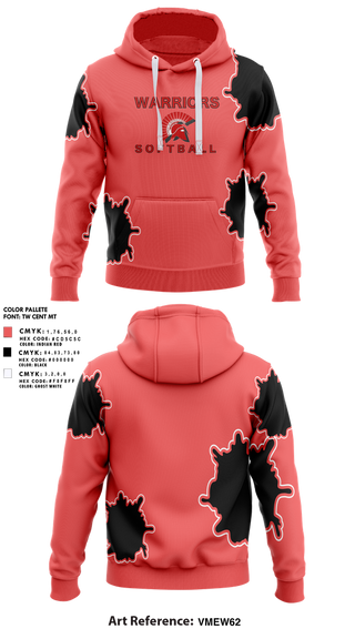 Hoodie, Warriors, Softball, Teamtime, Team time, sublimation, custom sports apparel, team uniforms, spirit wear, spiritwear, sports uniforms, custom shirts, team store, custom team store, fundraiser sports, apparel fundraiser