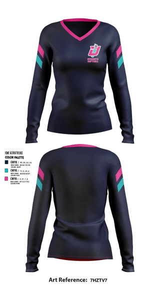 Womens Long Sleeve Vneck Shirt, Dynamite, Softball, Teamtime, Team time, sublimation, custom sports apparel, team uniforms, spirit wear, spiritwear, sports uniforms, custom shirts, team store, custom team store, fundraiser sports, apparel fundraiser