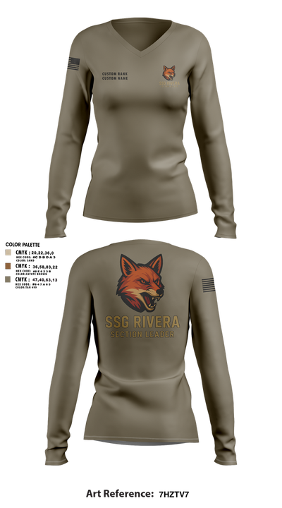 Unscheduled Service 19126504 Women's Long Sleeve V-neck Shirt - 6