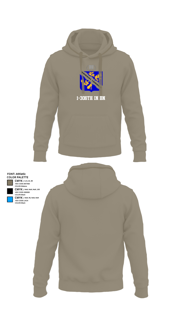 Hoodie, 1-306th IN BN, , Teamtime, Team time, sublimation, custom sports apparel, team uniforms, spirit wear, spiritwear, sports uniforms, custom shirts, team store, custom team store, fundraiser sports, apparel fundraiser