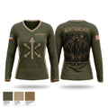 1ST SQUADRON, 299TH CAVALRY REGIMENT HAWAII ARMY NATIONAL GUARD 91-1227 ENTERPRISE AVENUE KAPOLEI, HAWAII 96707-2150 75233895 Women's Long Sleeve V-neck Shirt - 1
