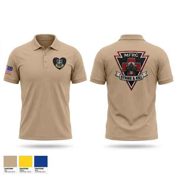 Short Sleeve Performance Polo, 2-502 MFRC MED, Army, Teamtime, Team time, sublimation, custom sports apparel, team uniforms, spirit wear, spiritwear, sports uniforms, custom shirts, team store, custom team store, fundraiser sports, apparel fundraiser