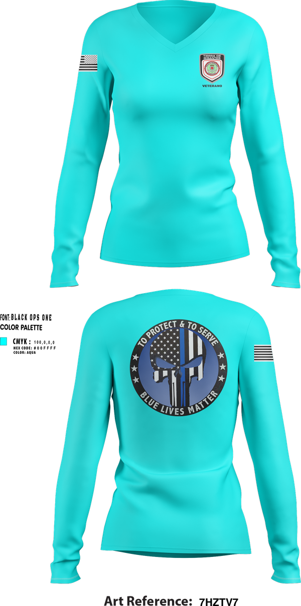 Womens Long Sleeve Vneck Shirt, Policía Municipal de Carolina, , Teamtime, Team time, sublimation, custom sports apparel, team uniforms, spirit wear, spiritwear, sports uniforms, custom shirts, team store, custom team store, fundraiser sports, apparel fundraiser