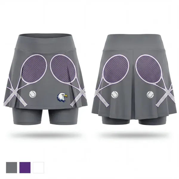 Skort, Albion Purple Eagles, Tennis, Teamtime, Team time, sublimation, custom sports apparel, team uniforms, spirit wear, spiritwear, sports uniforms, custom shirts, team store, custom team store, fundraiser sports, apparel fundraiser