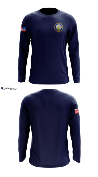 Long Sleeve Performance Shirt, Riverhead NJROTC, Navy, Teamtime, Team time, sublimation, custom sports apparel, team uniforms, spirit wear, spiritwear, sports uniforms, custom shirts, team store, custom team store, fundraiser sports, apparel fundraiser
