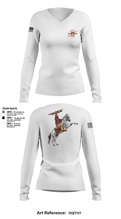 FSU ROTC 91512873 Women's Long Sleeve V-neck Shirt - 2