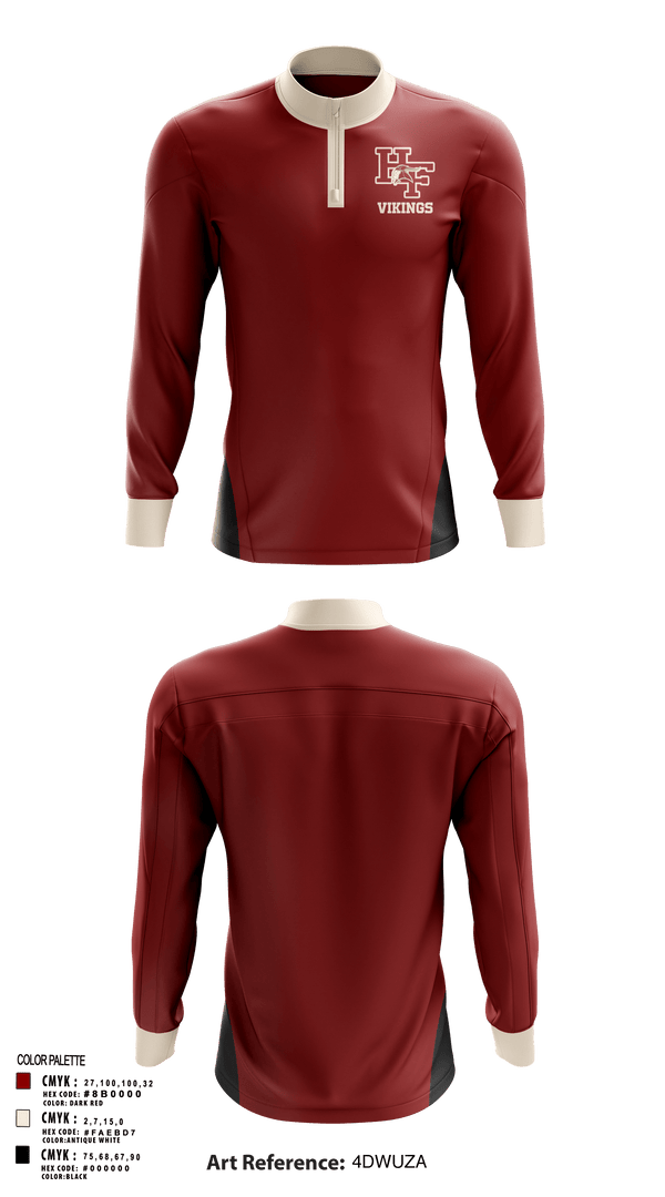 Quarter Zip Jacket, Vikings, Cheer, Teamtime, Team time, sublimation, custom sports apparel, team uniforms, spirit wear, spiritwear, sports uniforms, custom shirts, team store, custom team store, fundraiser sports, apparel fundraiser