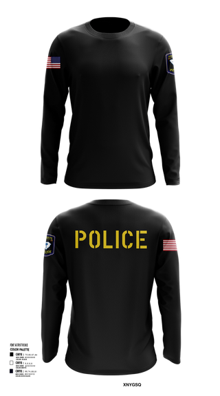 Long Sleeve Performance Shirt, New Ellenton Police Department, Police, Teamtime, Team time, sublimation, custom sports apparel, team uniforms, spirit wear, spiritwear, sports uniforms, custom shirts, team store, custom team store, fundraiser sports, apparel fundraiser