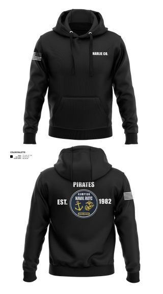Hoodie, Charlie Company Pirates, Navy, Teamtime, Team time, sublimation, custom sports apparel, team uniforms, spirit wear, spiritwear, sports uniforms, custom shirts, team store, custom team store, fundraiser sports, apparel fundraiser