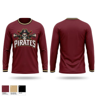 Long Sleeve Performance Shirt, Port City Pirates, Baseball, Teamtime, Team time, sublimation, custom sports apparel, team uniforms, spirit wear, spiritwear, sports uniforms, custom shirts, team store, custom team store, fundraiser sports, apparel fundraiser
