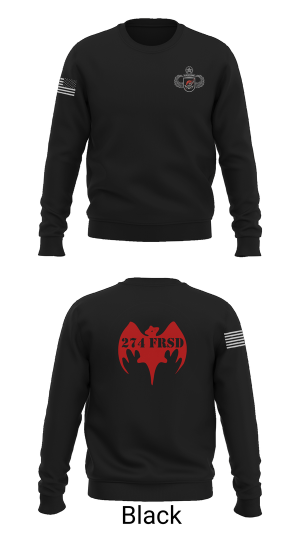 Crew Neck Sweatshirt, 274th FRSD (Airborne), Army, Teamtime, Team time, sublimation, custom sports apparel, team uniforms, spirit wear, spiritwear, sports uniforms, custom shirts, team store, custom team store, fundraiser sports, apparel fundraiser