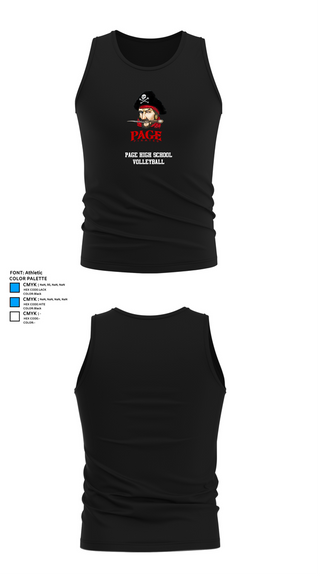 Tank Top, Page High School Volleyball, Women's Volleyball, Teamtime, Team time, sublimation, custom sports apparel, team uniforms, spirit wear, spiritwear, sports uniforms, custom shirts, team store, custom team store, fundraiser sports, apparel fundraiser