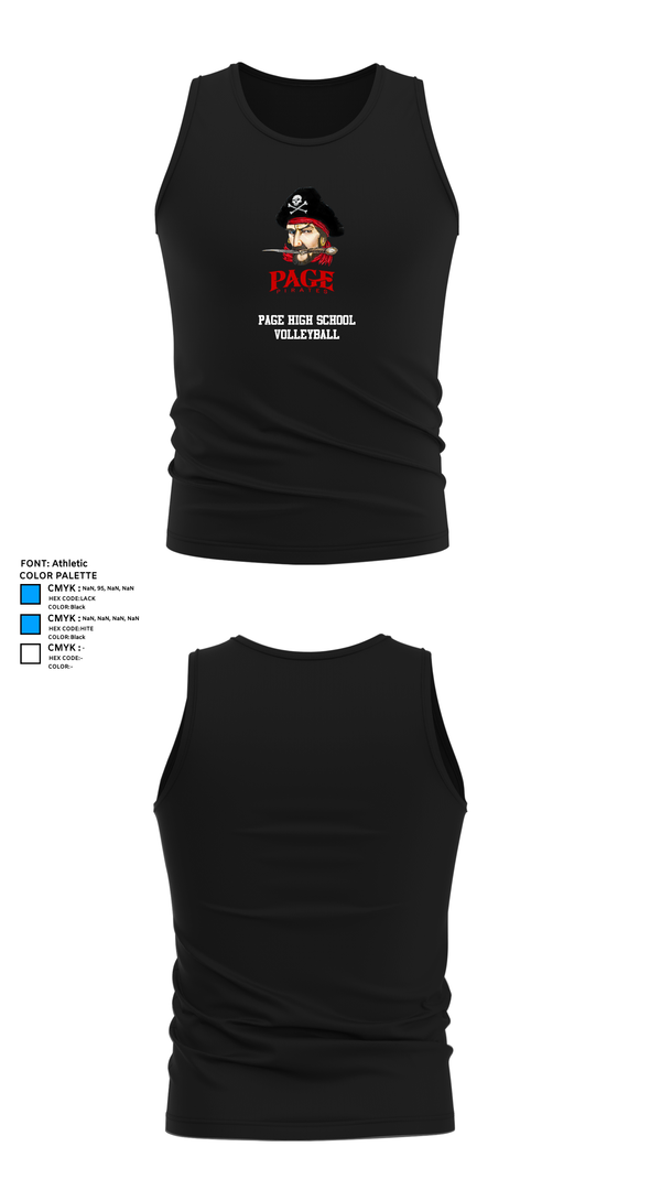 Tank Top, Page High School Volleyball, Women's Volleyball, Teamtime, Team time, sublimation, custom sports apparel, team uniforms, spirit wear, spiritwear, sports uniforms, custom shirts, team store, custom team store, fundraiser sports, apparel fundraiser