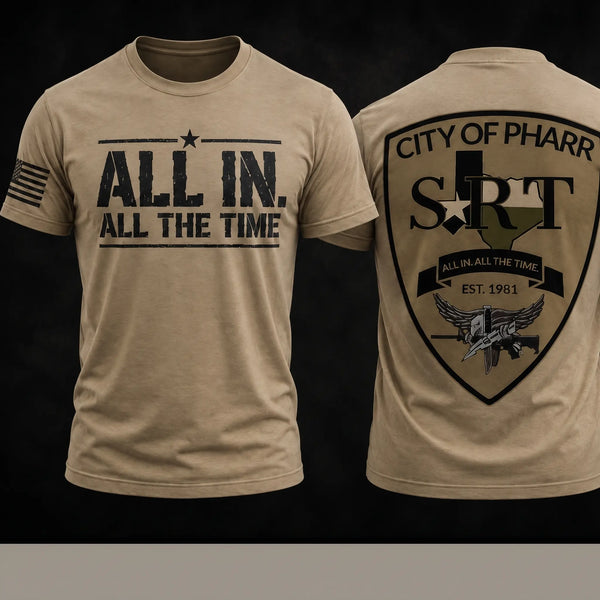 Old School Cotton Feel Shirt, Pharr SRT, Police, Teamtime, Team time, sublimation, custom sports apparel, team uniforms, spirit wear, spiritwear, sports uniforms, custom shirts, team store, custom team store, fundraiser sports, apparel fundraiser