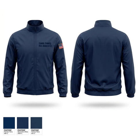 Windbreaker, Lewis County Fire District 3, Fire Department, Teamtime, Team time, sublimation, custom sports apparel, team uniforms, spirit wear, spiritwear, sports uniforms, custom shirts, team store, custom team store, fundraiser sports, apparel fundraiser