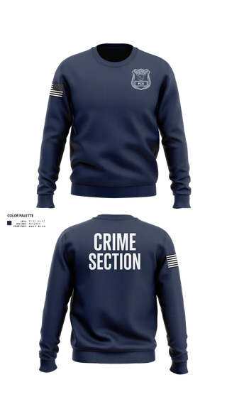 Crew Neck Sweatshirt, 5th PCT Crime Section, , Teamtime, Team time, sublimation, custom sports apparel, team uniforms, spirit wear, spiritwear, sports uniforms, custom shirts, team store, custom team store, fundraiser sports, apparel fundraiser