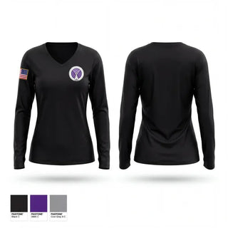 Womens Long Sleeve Vneck Shirt, NYSP Cellular Analysis Response Team, Police, Teamtime, Team time, sublimation, custom sports apparel, team uniforms, spirit wear, spiritwear, sports uniforms, custom shirts, team store, custom team store, fundraiser sports, apparel fundraiser